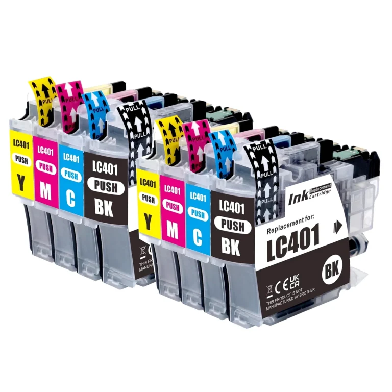 Brother LC401 Multi-Color Ink Cartridge 8-Pack 500-Page Yield 1