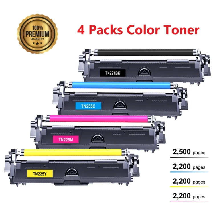 Brother TN-221 TN221 TN-225 Multi-Color Toner Cartridge 4-Pack 1