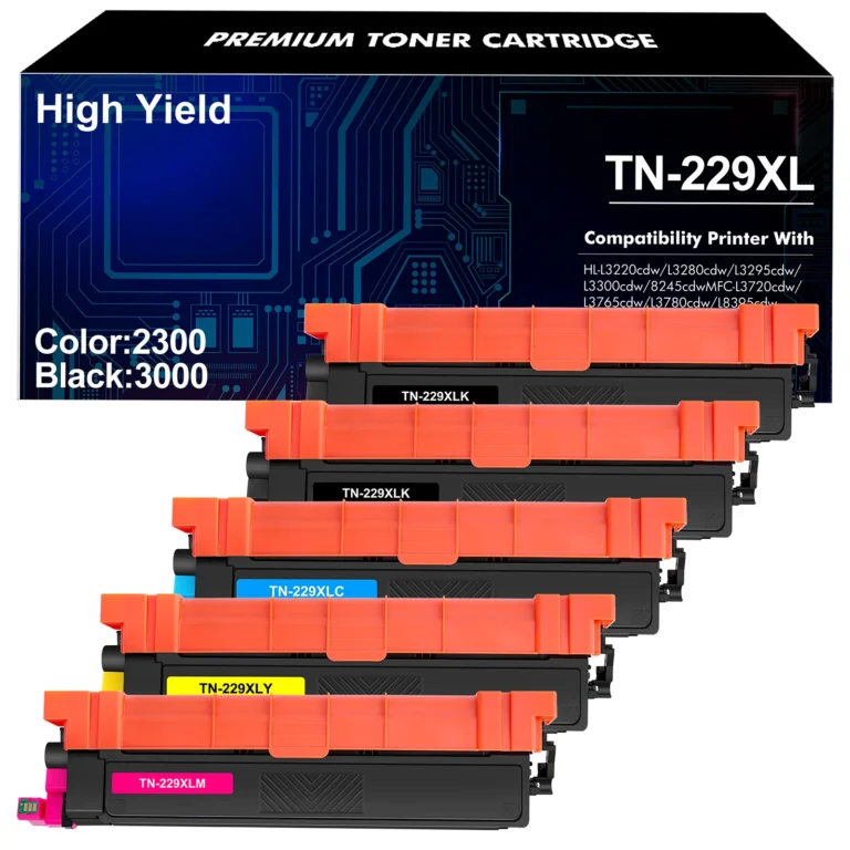 Brother TN229XL TN229 With Chip Multi-Color Toner Cartridge 5-Pack 1