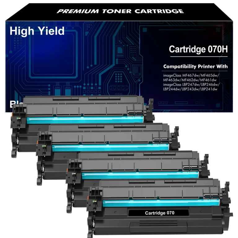 Canon 070H CRG-070H Black Toner Cartridge High Yield 4-Pack 1