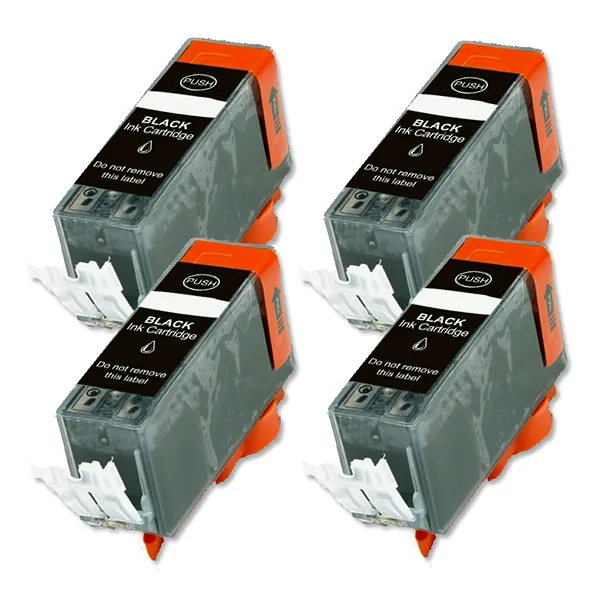 Canon PGI-220PGBK Black Ink Cartridge 4-Pack with Chip 1