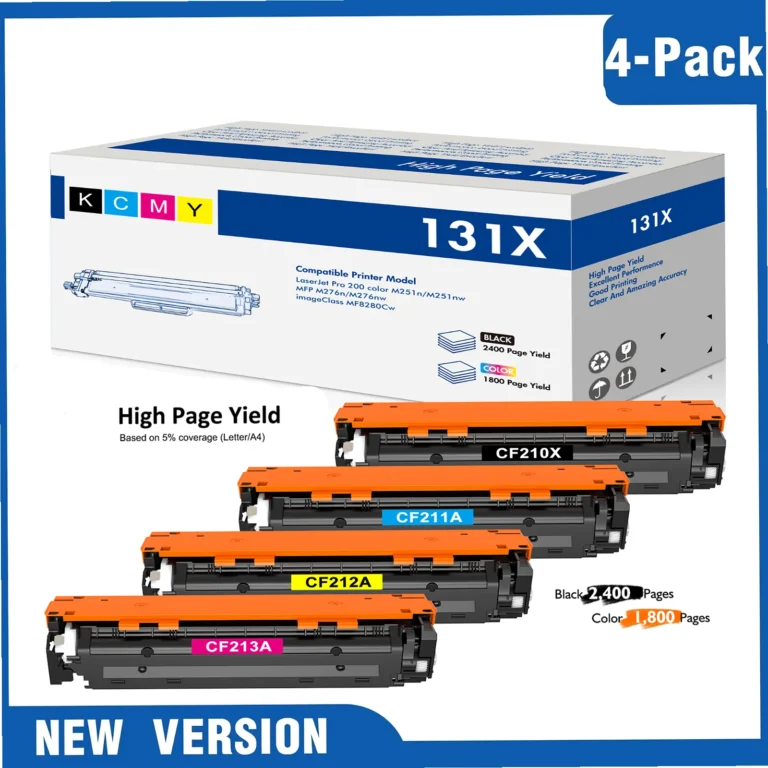 HP CF210A CF210X 131A 131X Multi-Color Toner With Chip 4-Pack 1