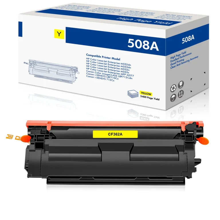 HP 508A CF362A Yellow Toner Cartridge 5400-Page Yield 1-Pack 1