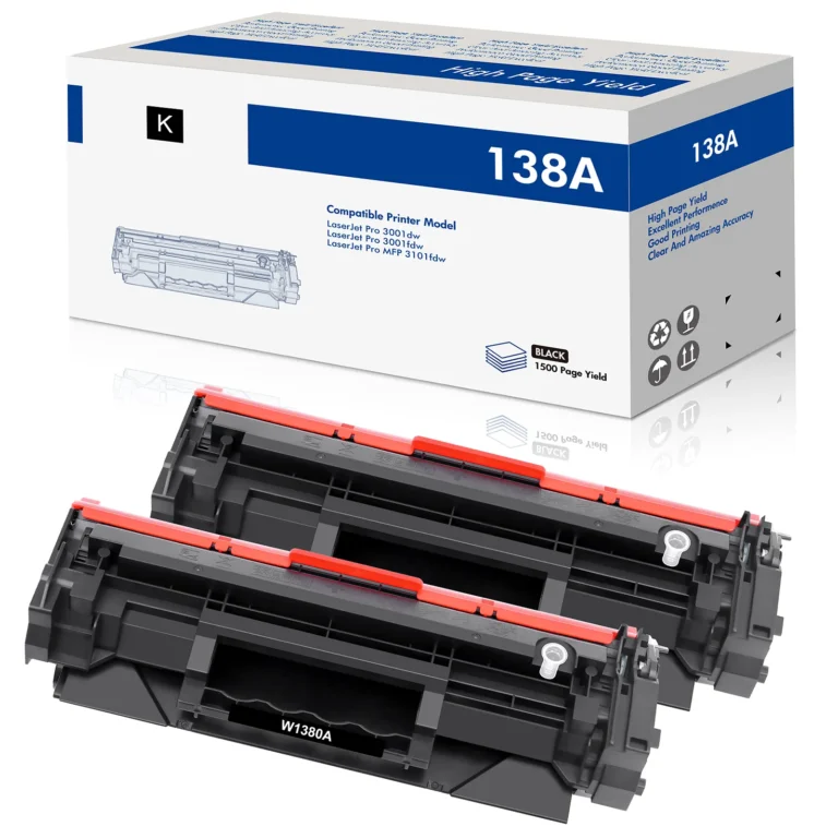 HP W1380A 138A Black Toner Cartridge 1500-Page 2-Pack 1