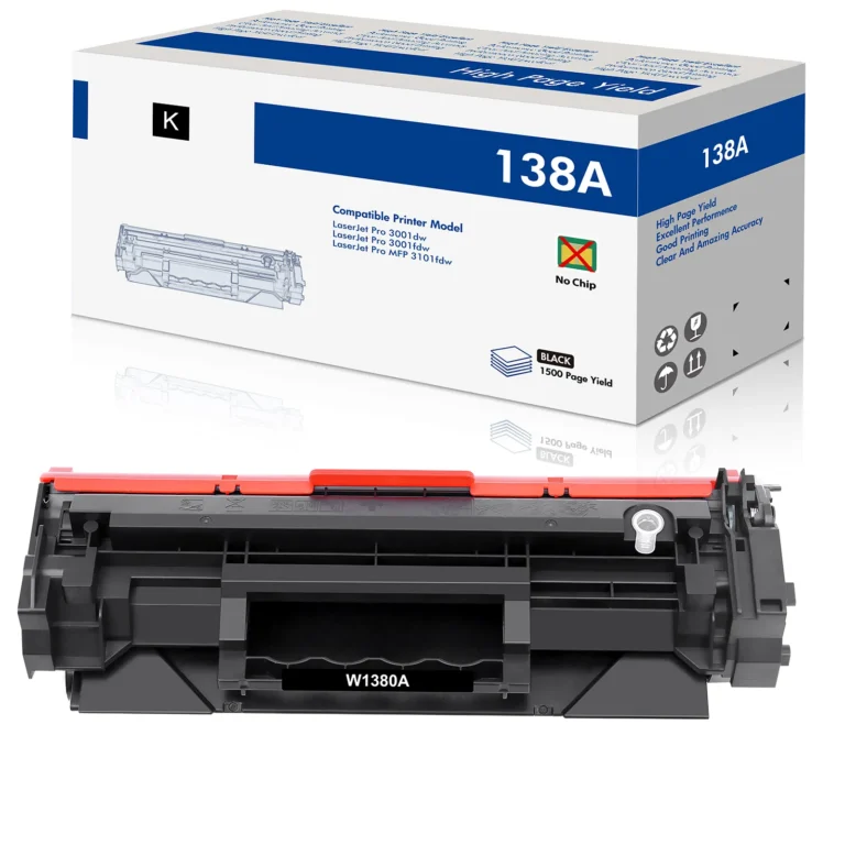 HP W1380A 138A No Chip Black Toner Cartridge 1500-Page Yield 1
